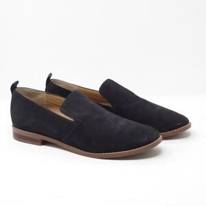 Franco Sarto Haylee Black Suede Leather Loafers Slip On Shoes Comfort Size 7.5